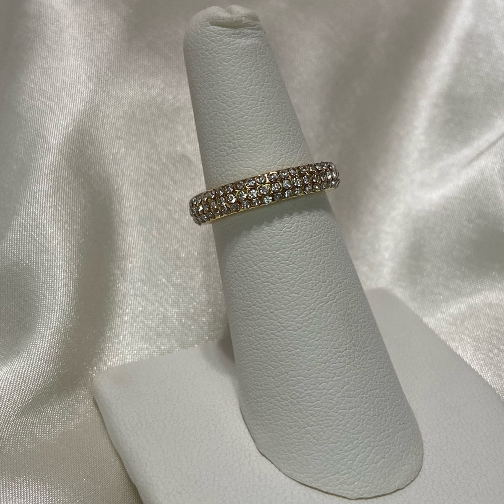 Gold Plated All Over CZ Ring